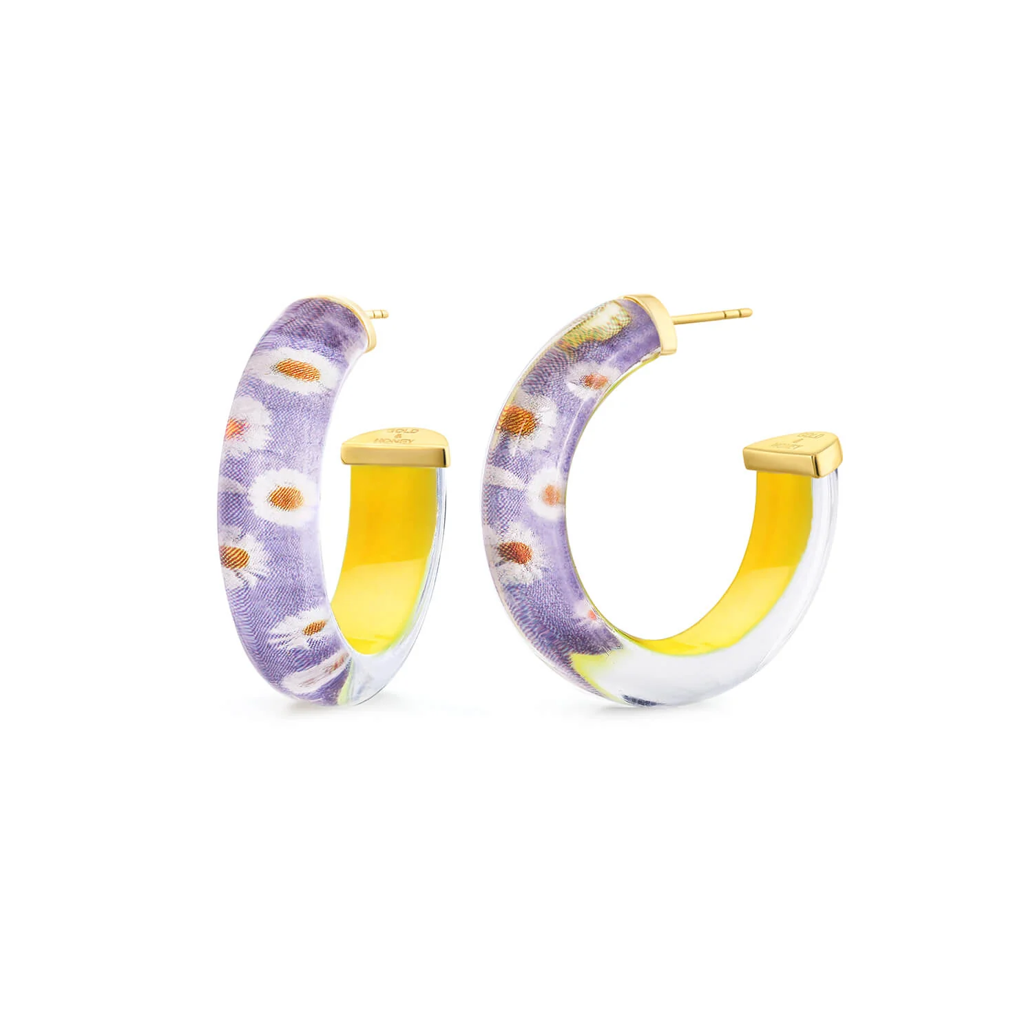 Image of Daisy Illusion Hoop Earrings