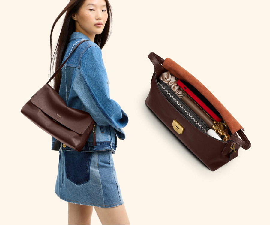 Chelsea Shoulder Bag 30 Brass/Maple