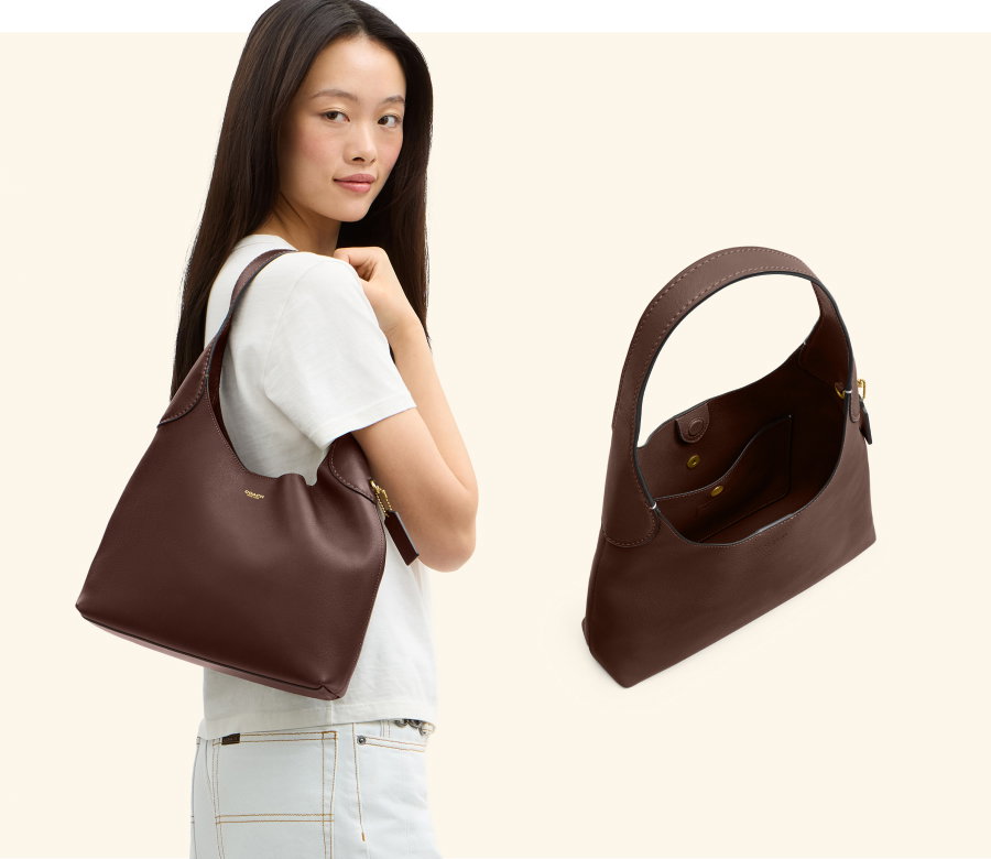 Brooklyn Shoulder Bag 28 Brass/Maple