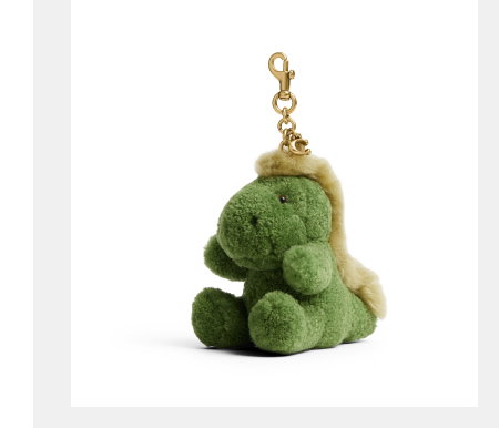 Little Rexy Bag Charm In Shearling