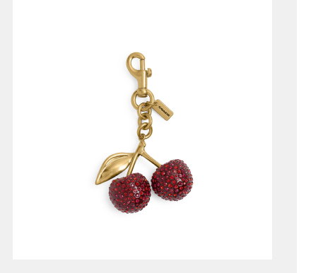 Crystal Cherry Bag Charm
