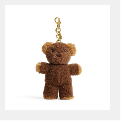 Teddy Bear Bag Charm In Shearling