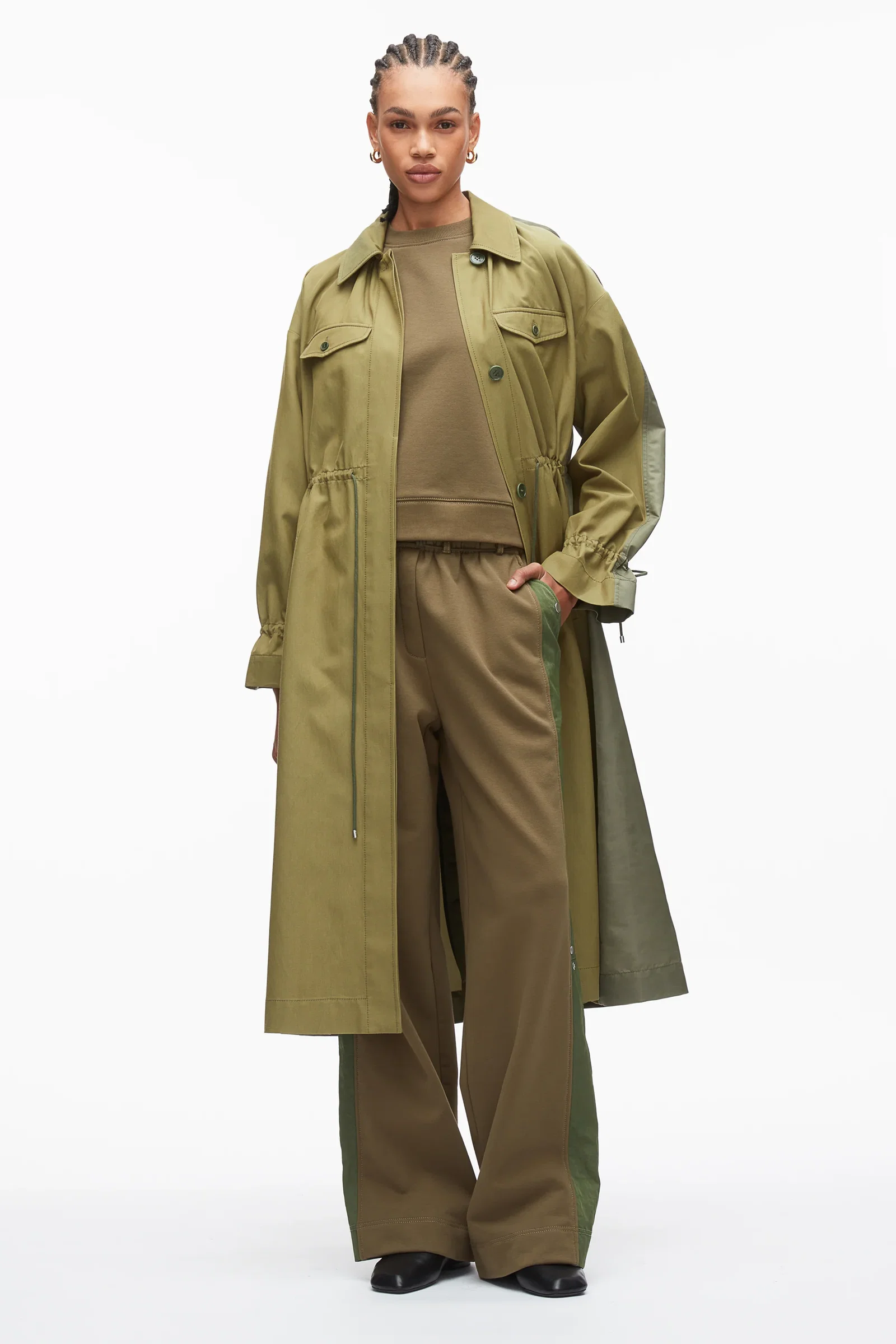 Image of Bicolor Blouson Trench