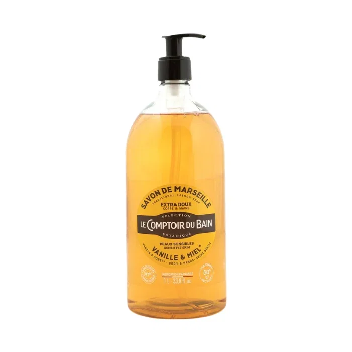 Image of Le Comptoir du Bain Vloeibare Marseille zeep Vanille-Honing - 1l