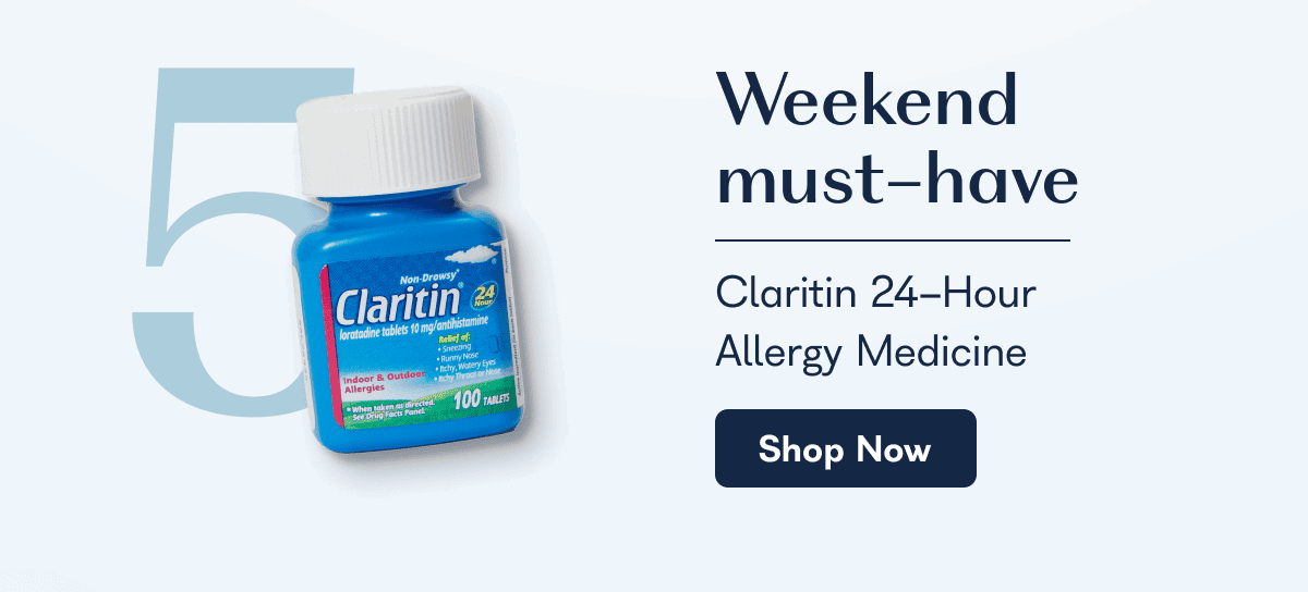 Weekend must-have Claritin 24-Hour Allergy Medicine Shop Now