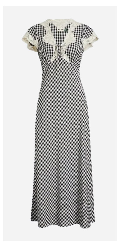 Amari Dress In Beth Check Black