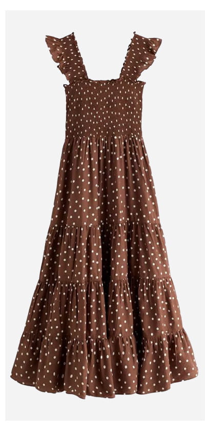 Kendall Dress In Layla Dot Brown