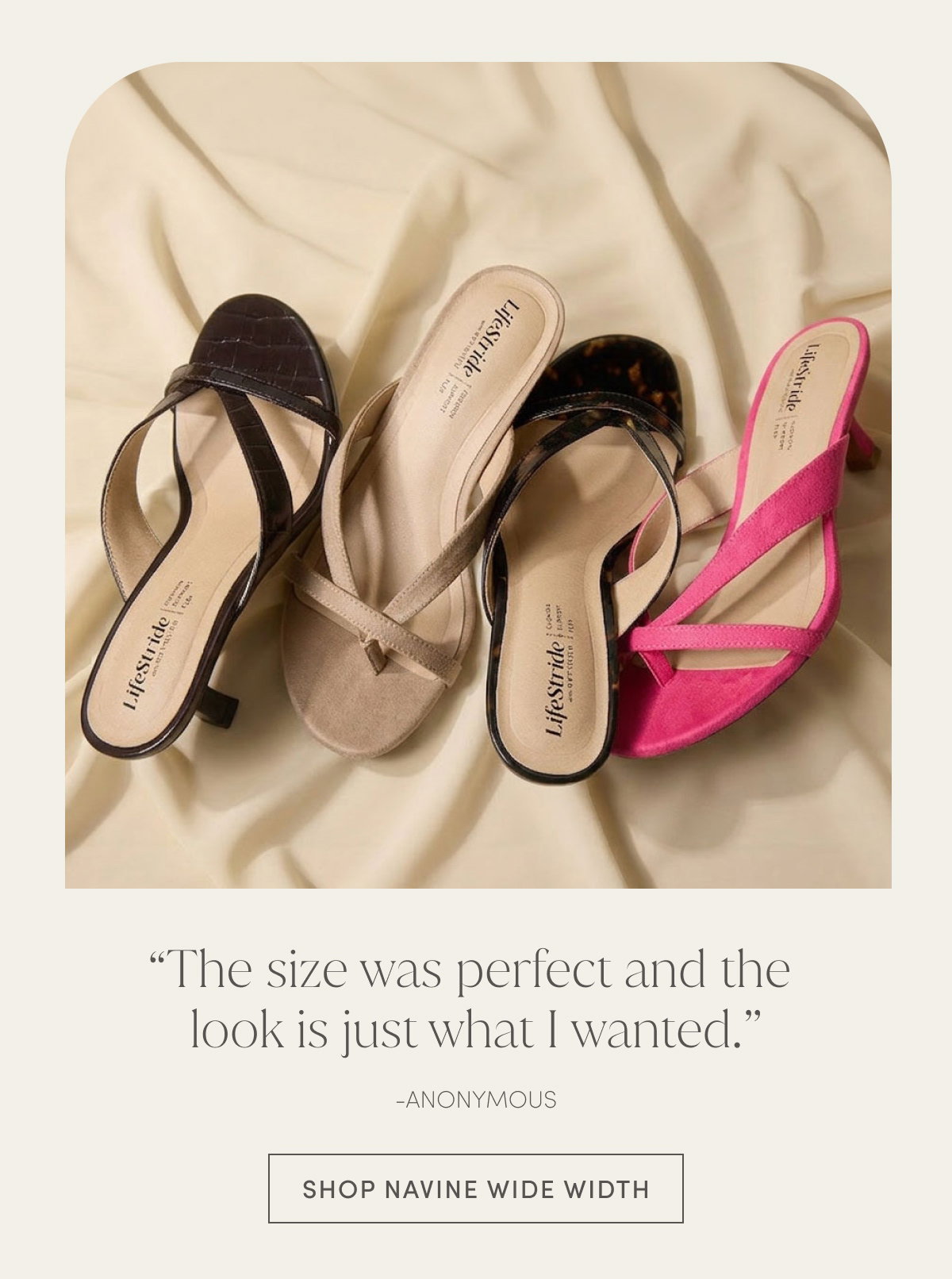“The Size Was Perfect And The Look Is Just What I Wanted.” - Anonymous | Shop Navine Wide Width