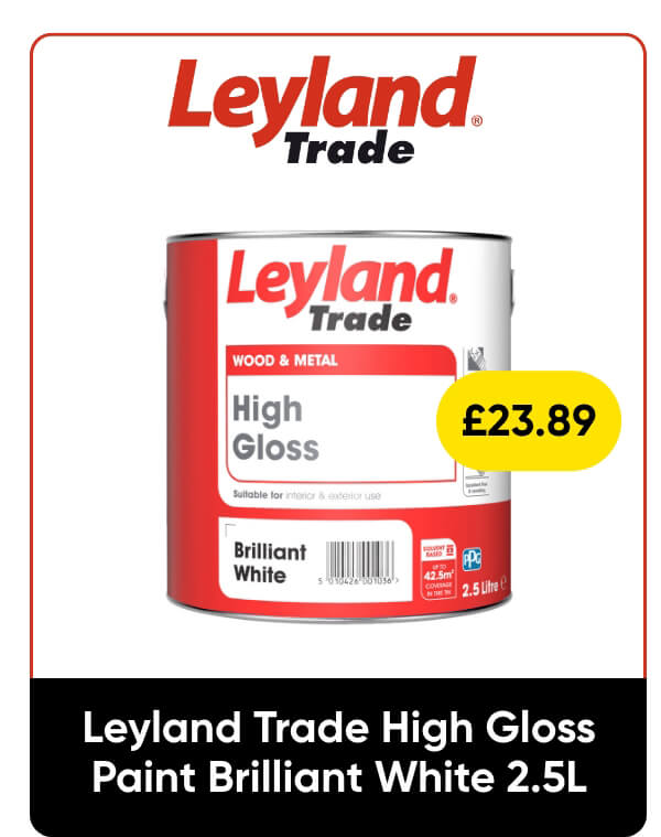 Leyland Trade High Gloss Paint Brilliant White 2.5L
