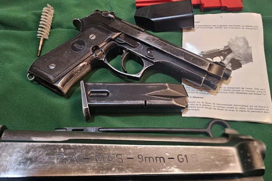 French St Etienne PA-MAS PAMAS G1 S 9mm G1S M9 FAMAS Sidearm Beretta