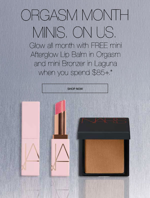 Glow into summer with free minis when you spend $85+.