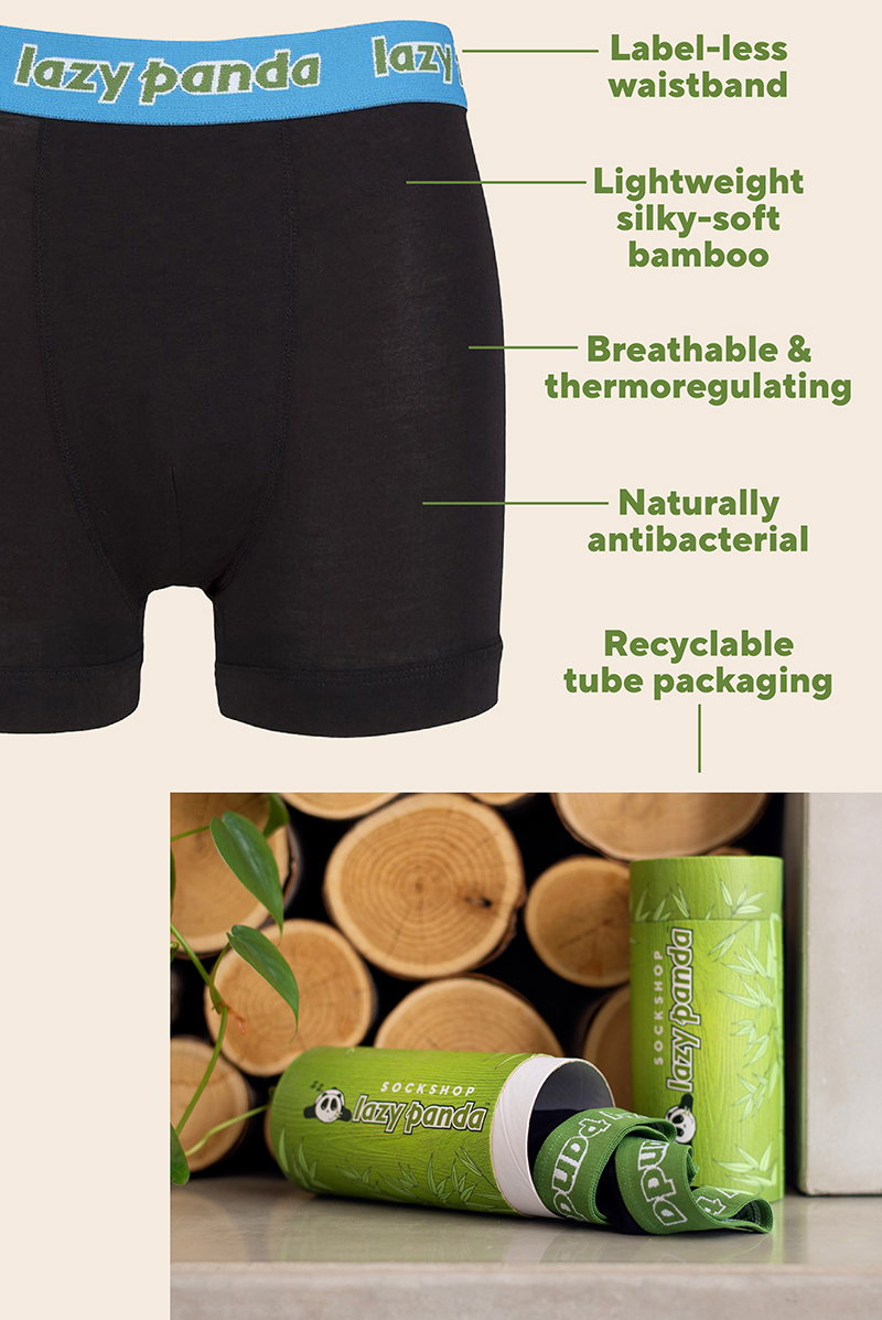 Lazy Panda underwear is lightweight, breathable and thermoregulating.
