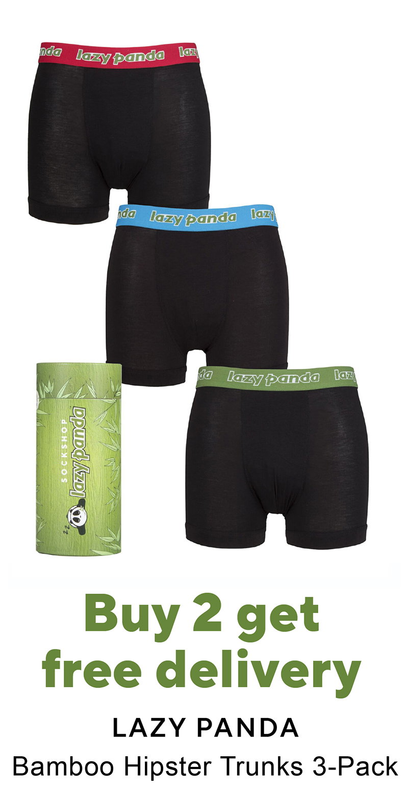LAZY PANDA Bamboo Hipster Trunks 3-Pack