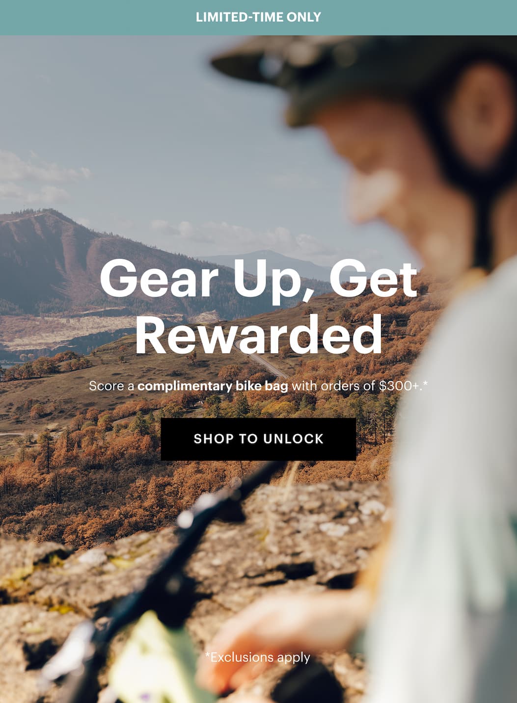 Gear up, Get Rewarded | Score a complimentary bike bag with orders of $300+.*