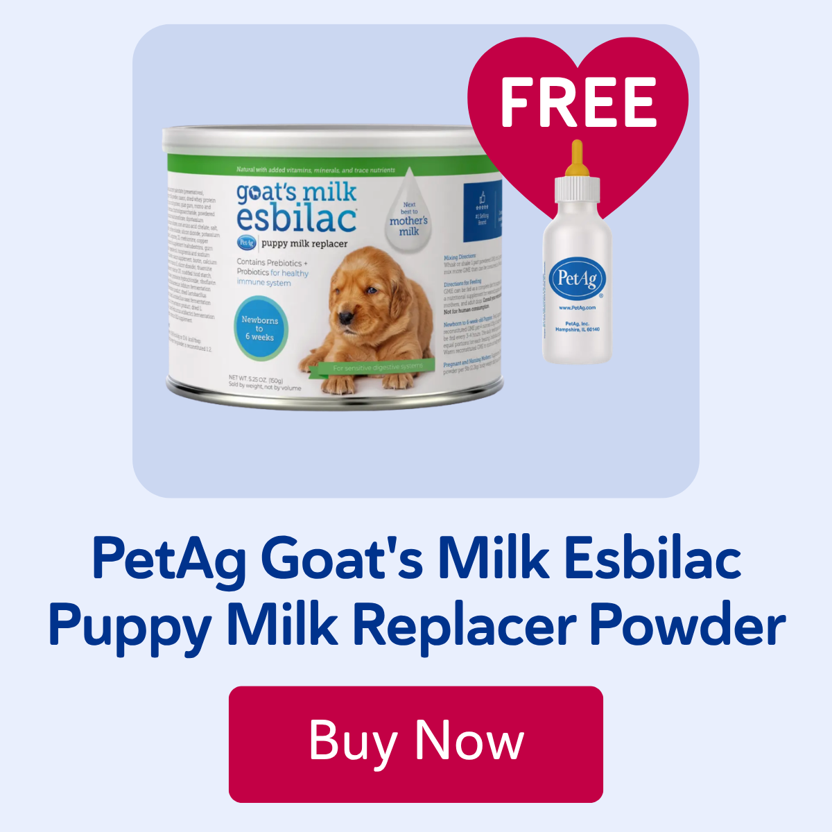 PetAg Goat's Milk Esbilac Puppy Milk Replacer Powder for Puppies
