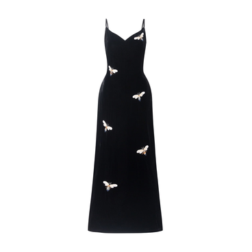 Hand-Embroidered Silk Dress
