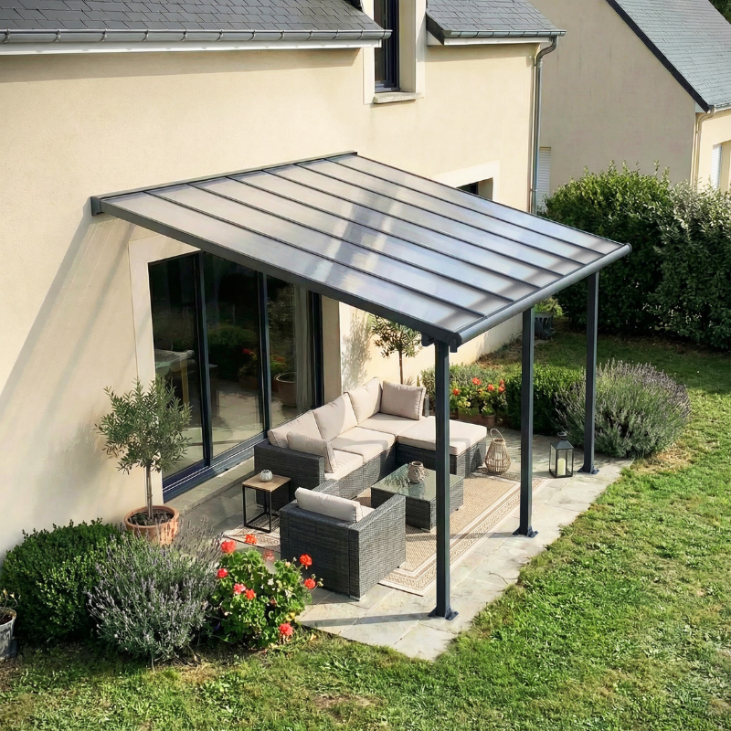 Image of 10'x14' (3x4.25m) Palram Canopia Olympia Patio Cover With Clear Panels