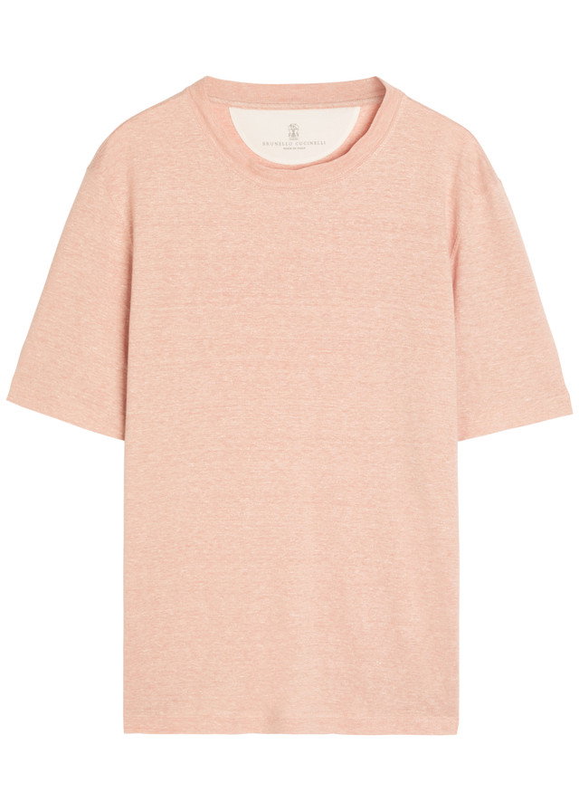BRUNELLO CUCINELLI Linen and cotton-blend T-shirt