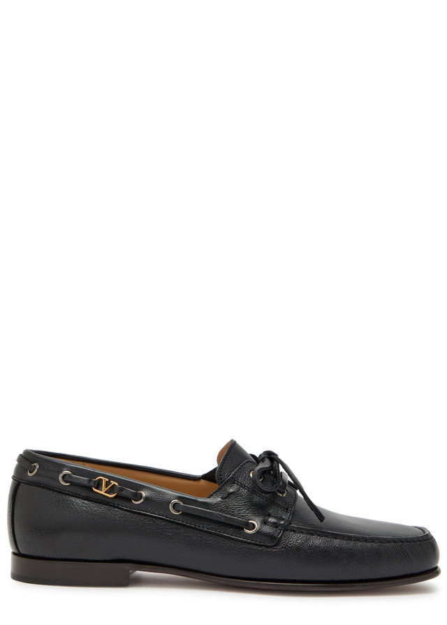 VALENTINO GARAVANI Palm Avenue grained leather loafers