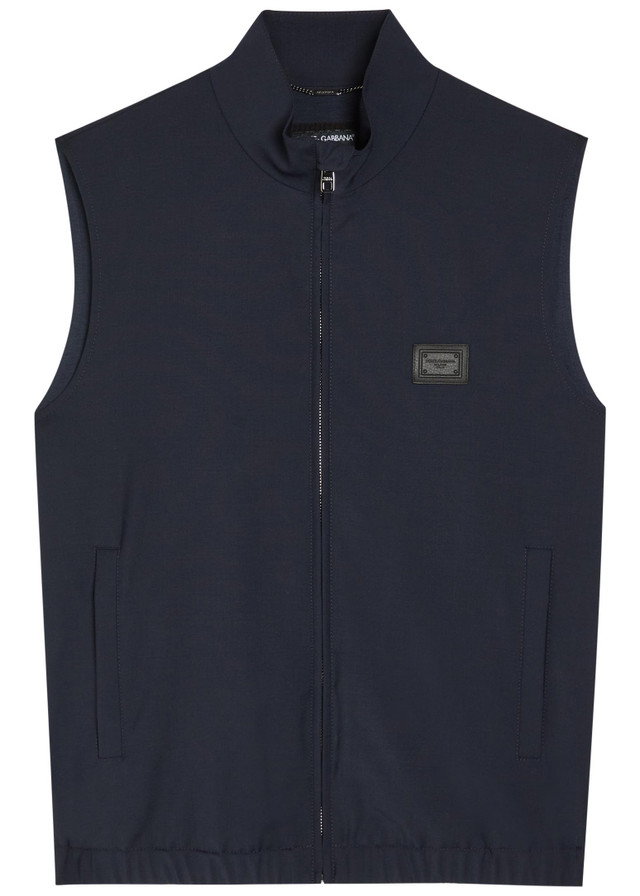 DOLCE & GABBANA Logo wool-blend gilet