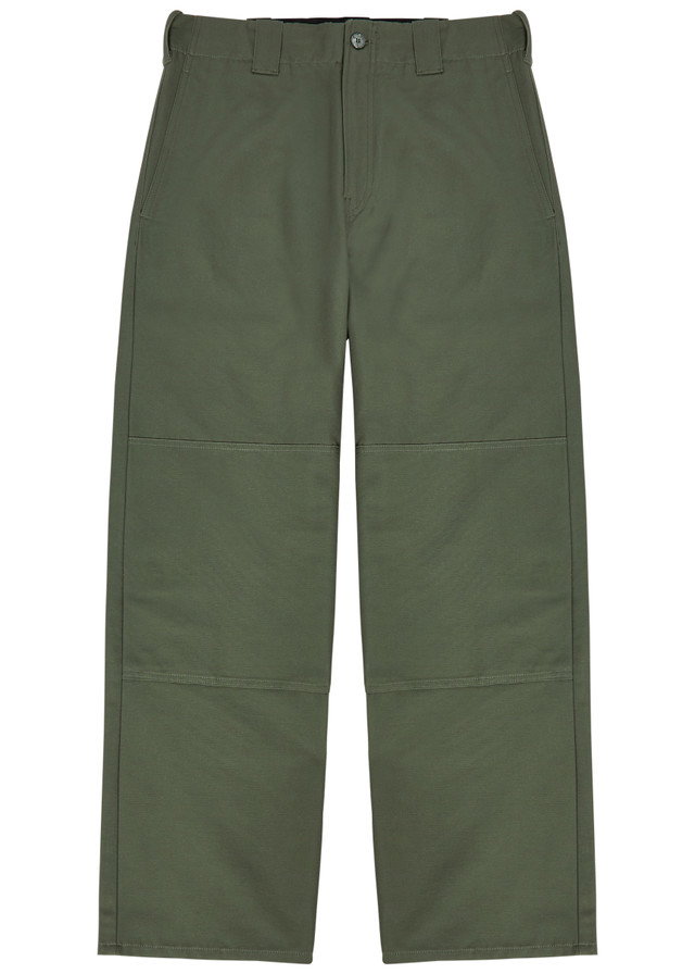 KENZO Double-knee cotton-twill chinos