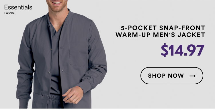 ProFlex Essentials | 5-Pocket Snap-Front Warm-Up Men's Jacket | $14.97 | Shop Now