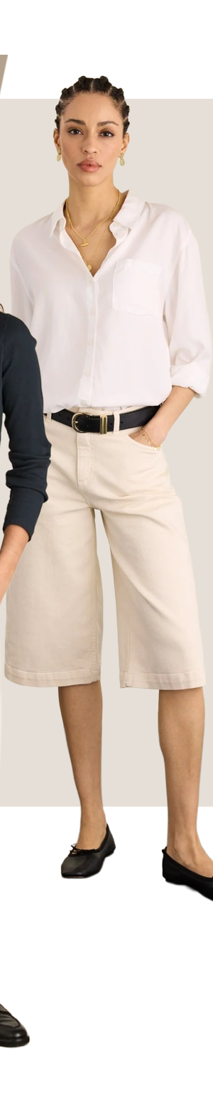 Tillie Organic Cotton Stretch Denim Shorts