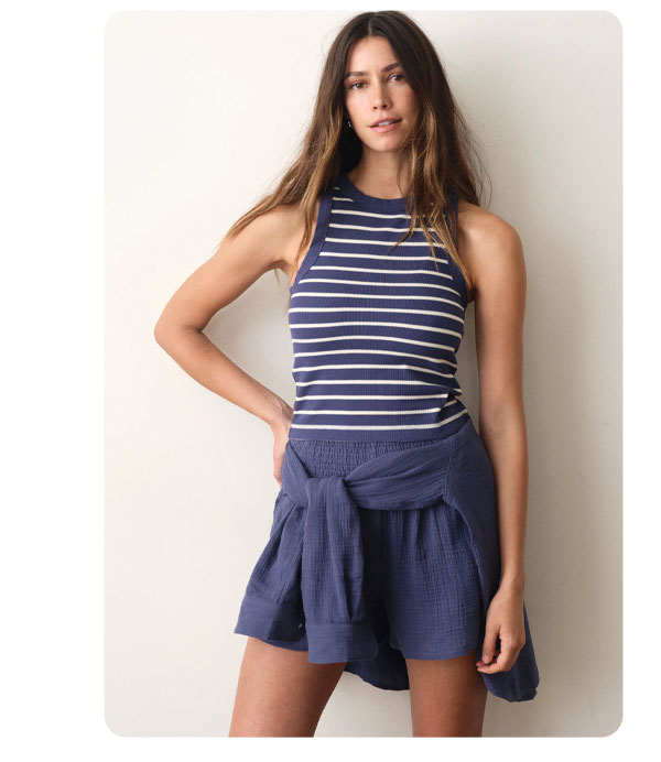 Lexi Rib High Neck Tank