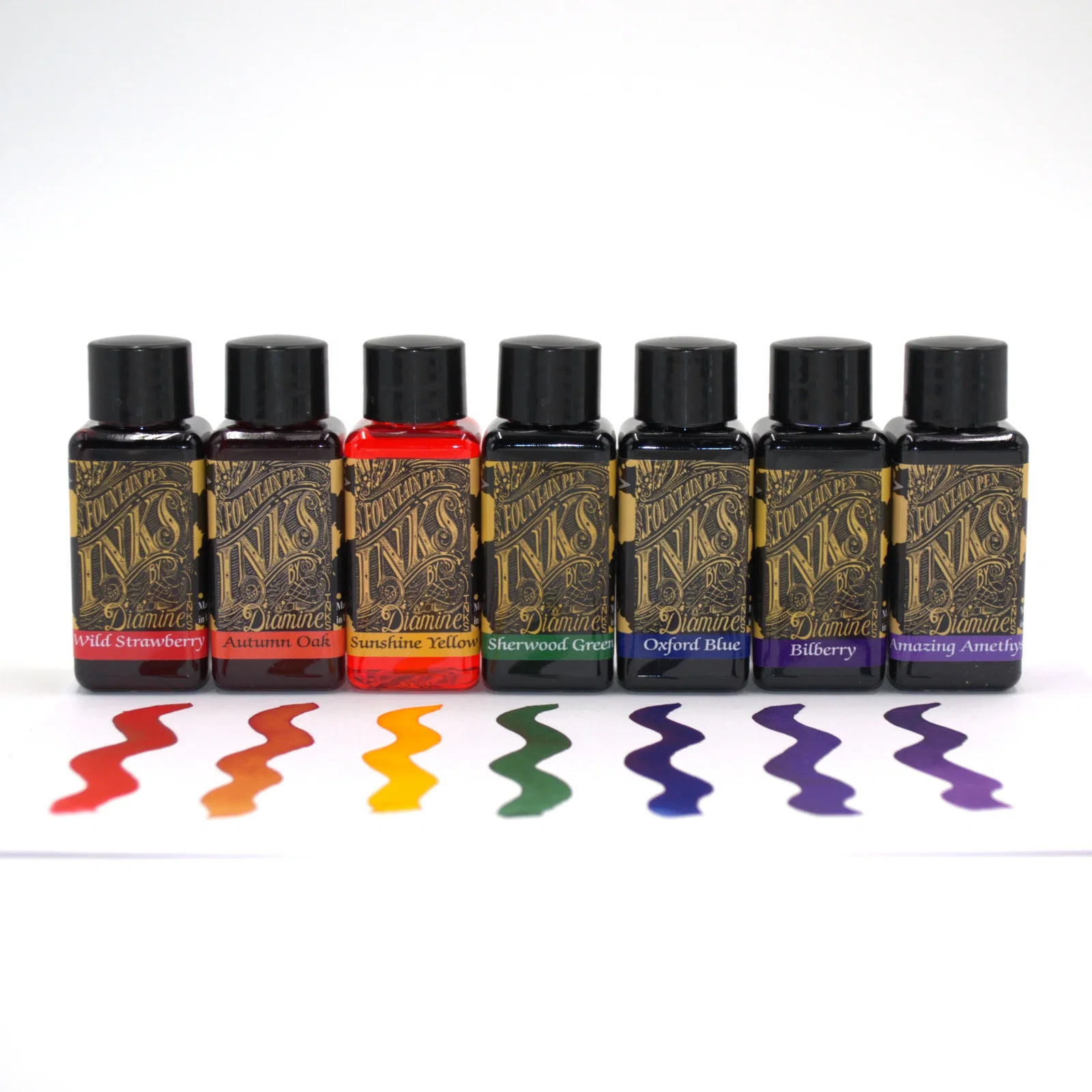 Image of Diamine 30ml Set of 7 Colours Rainbow