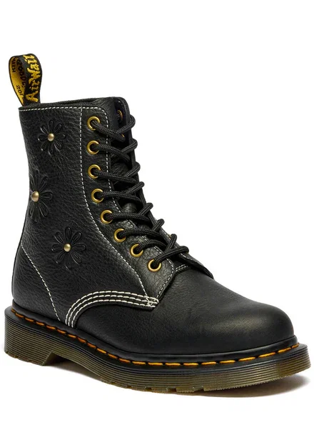 Dr. Martens 1460 Pascal Flower Leren Laarzen Zwart
