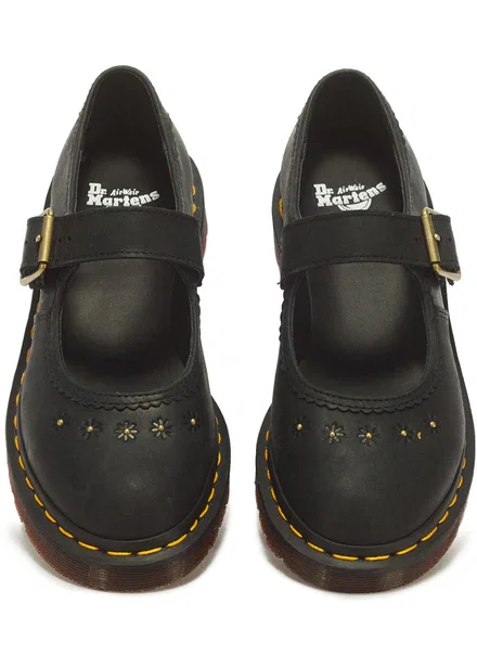 Dr. Martens Flower Mary Janes Schoenen Zwart