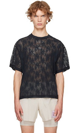 Black Space-Lace Running T-shirt - Satisfy
