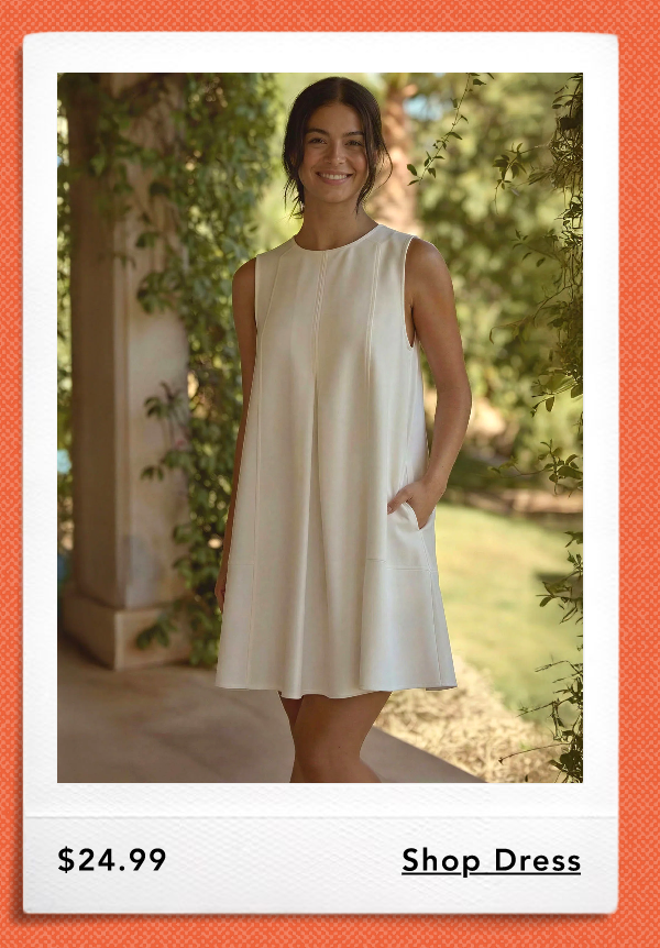 Sleevless Vertical Panel Front A-Line Mini Dress