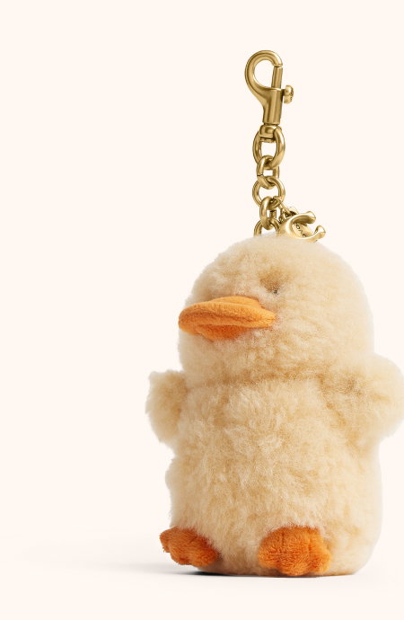   Ducky Bag Charm In Shearling