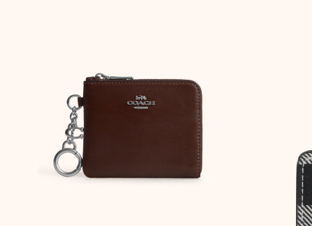 Small Corner Zip Wallet Maple