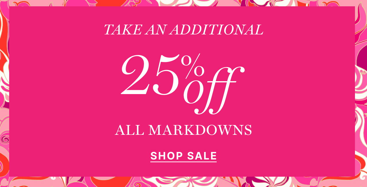 Take an Additional 25% Off All Markdowns - Shop Sale