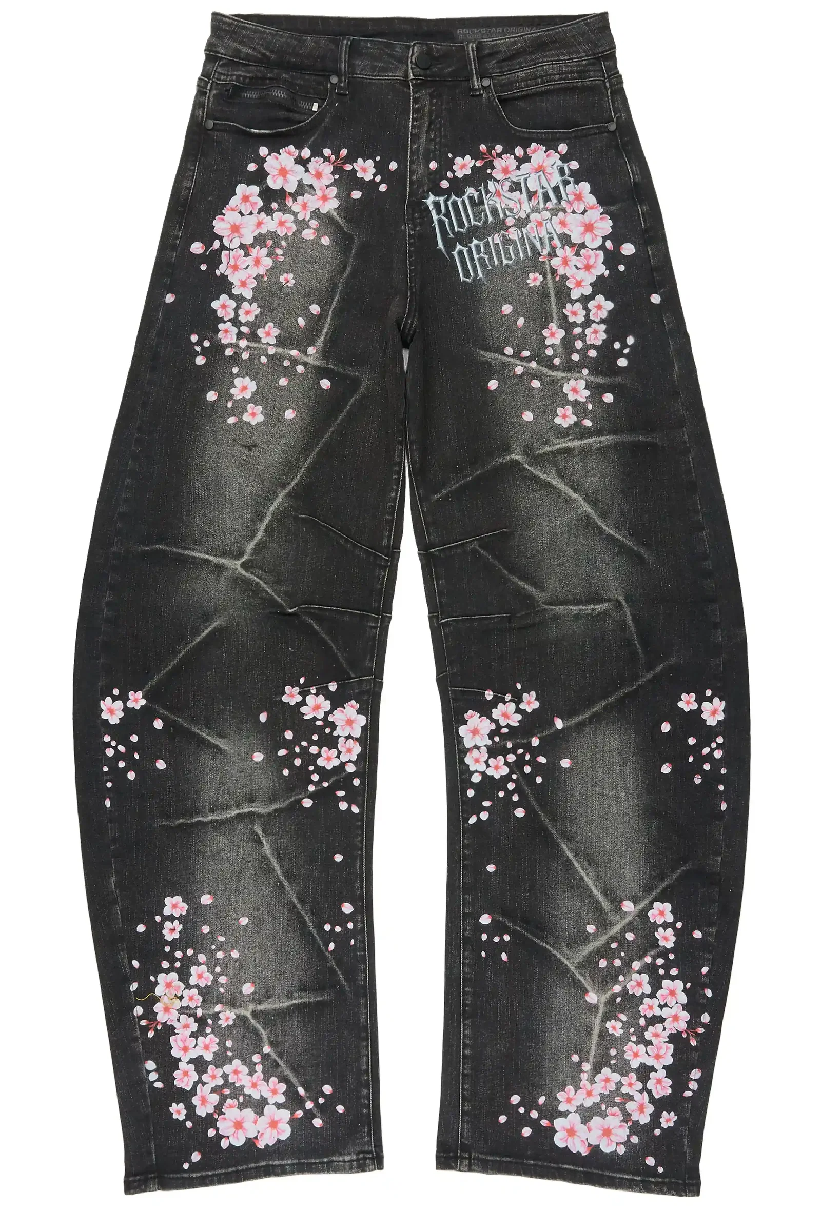 Image of Ryen Dark Grey Barrel Fit Jean