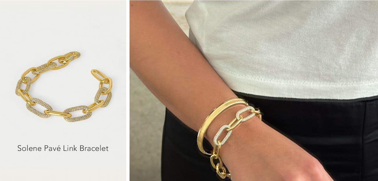 Solene Pavé Link Bracelet.