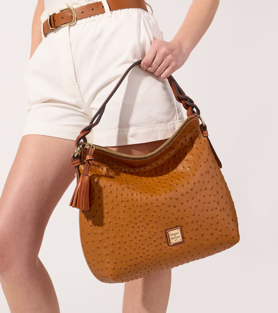 Weekend Special Ostrich Twist Strap Hobo