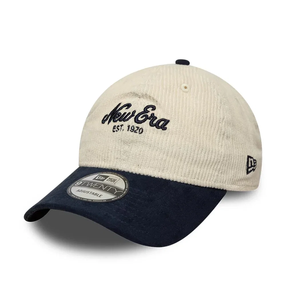 Image of New Era Cord Mix Cream & Navy 9TWENTY Adjustable Cap