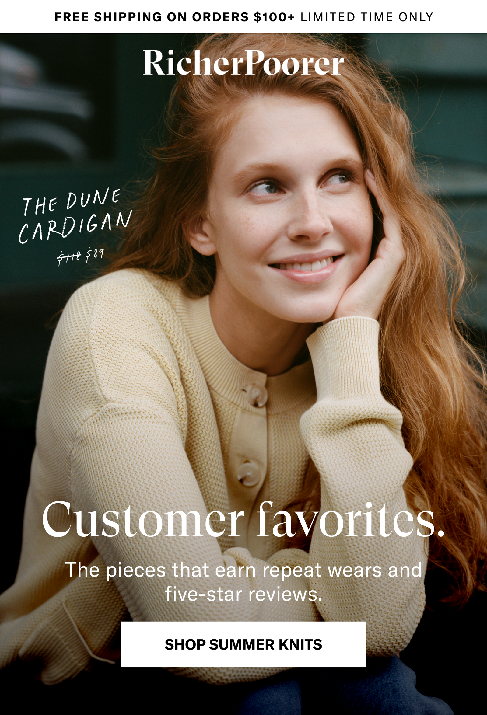 Customer favorites. [SHOP SUMMER KNITS]