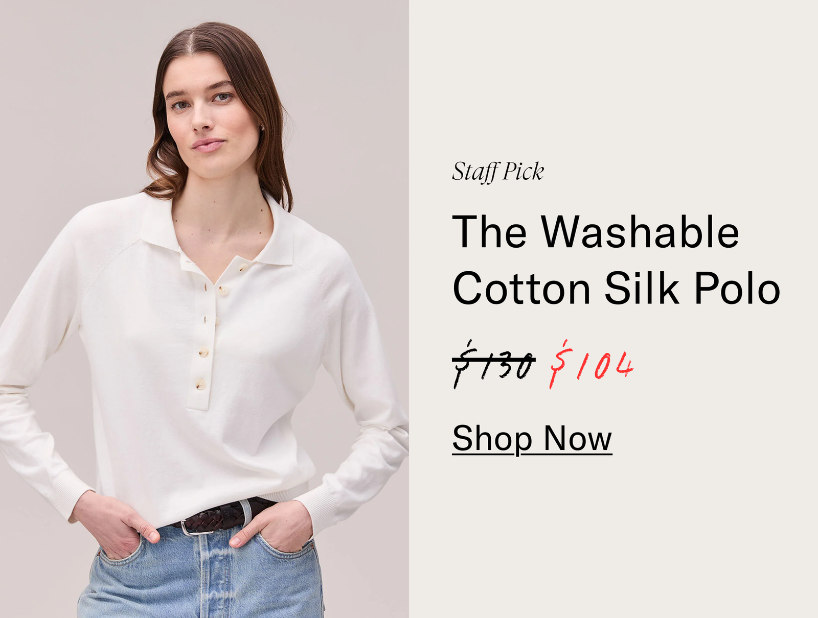 The Washable Cotton Silk Polo