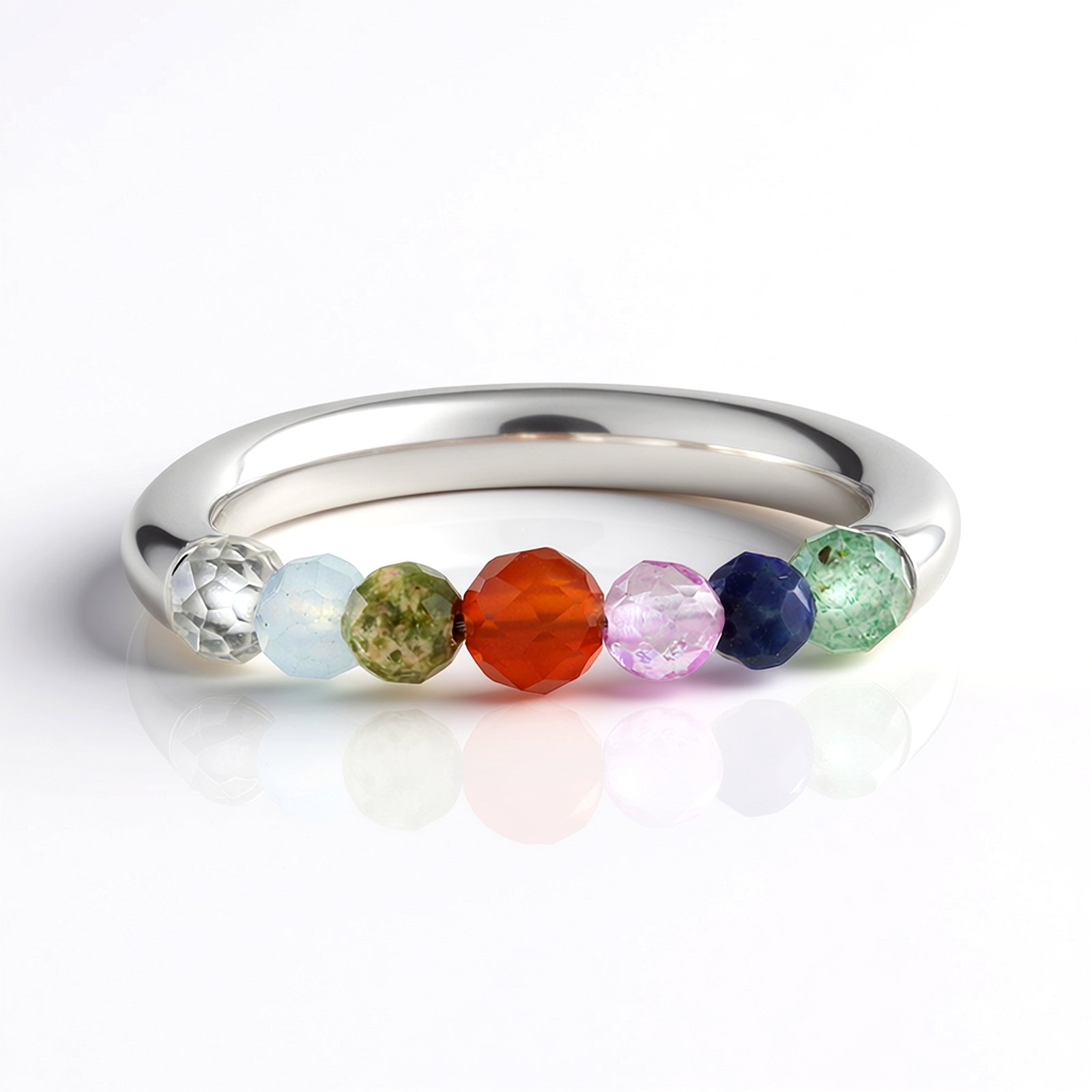 Zilveren Ring met Roségouden Plating en Witte Cambodjaanse Zirkonen – 0,16 ct Geometrisch
