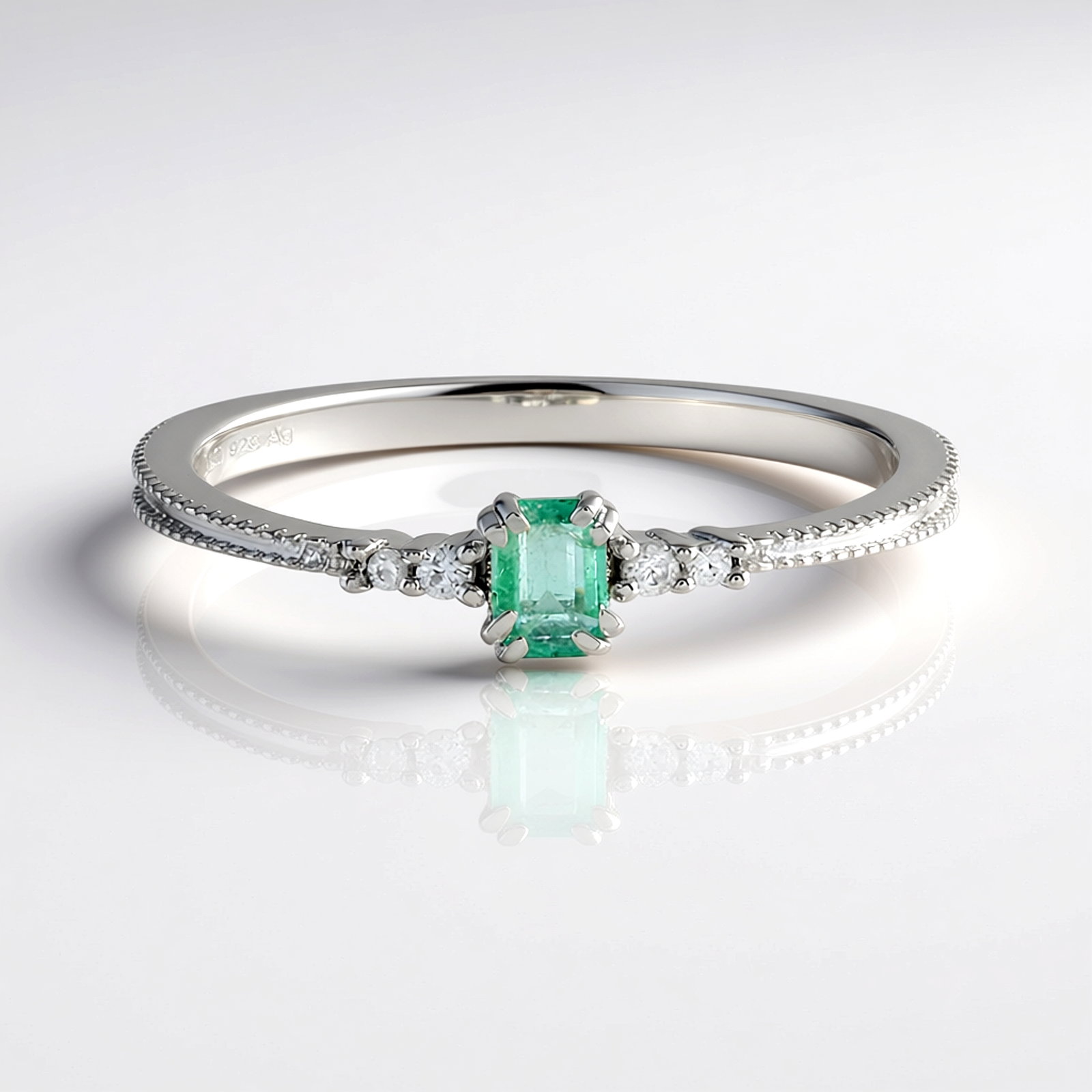 Zilveren ring met een Tanzania robijn
