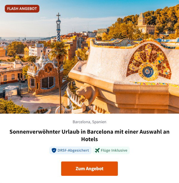 Sonnenverwöhnter Urlaub in Barcelona mit einer Auswahl an Hotels