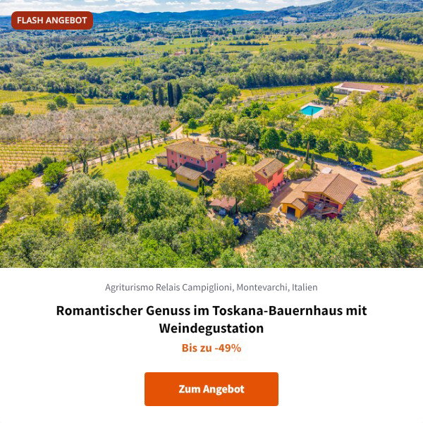 Romantischer Genuss im Toskana-Bauernhaus mit Weindegustation