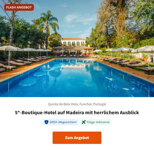5*-Boutique-Hotel auf Madeira mit herrlichem Ausblick