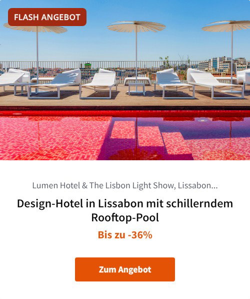 Design-Hotel in Lissabon mit schillerndem Rooftop-Pool