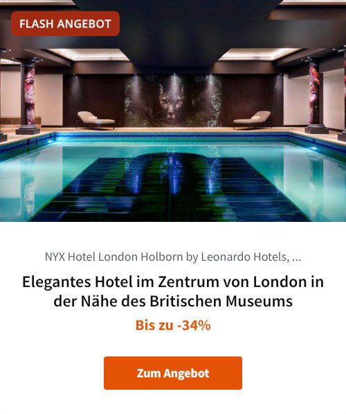 Elegantes Hotel im Zentrum von London in der Nähe des Britischen Museums