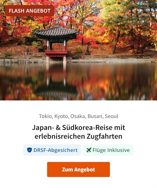 Japan- &amp; Südkorea-Reise mit erlebnisreichen Zugfahrten